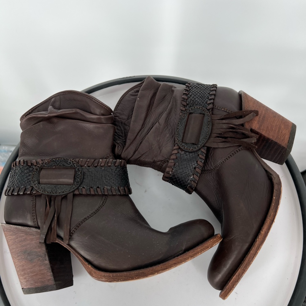 CUADRA Choco‎ genuine python leather western Vint… - image 6